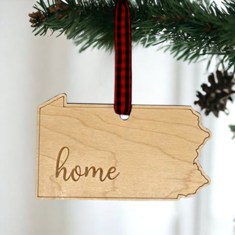 Pennsylvania Home Script Ornament