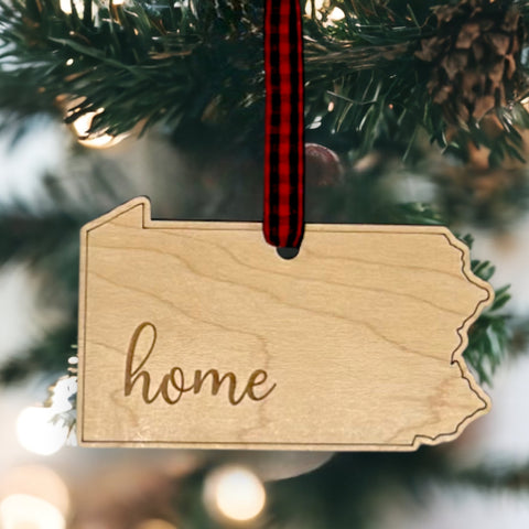 Pennsylvania Home Script Ornament