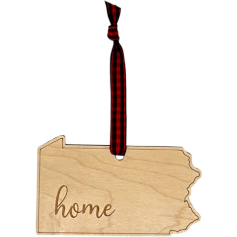 Pennsylvania Home Script Ornament