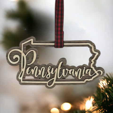 Pennsylvania Double Layer Ornament