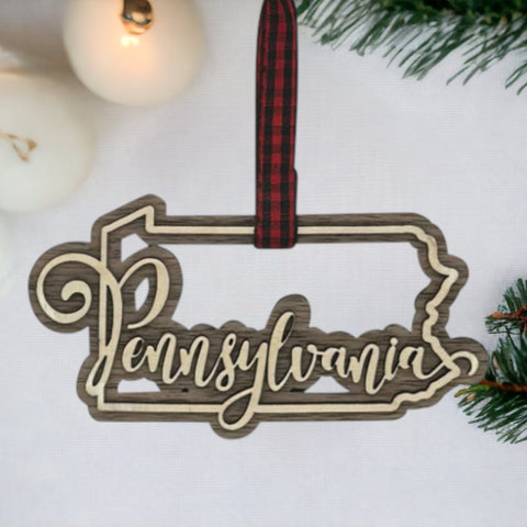 Pennsylvania Double Layer Ornament