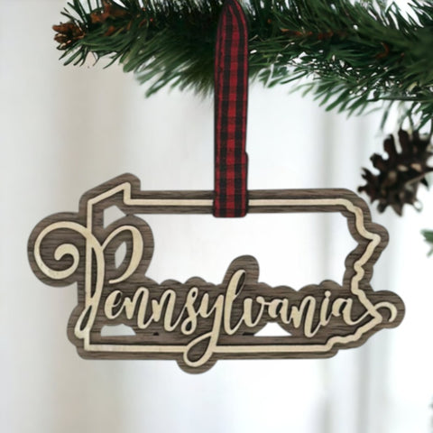 Pennsylvania Double Layer Ornament