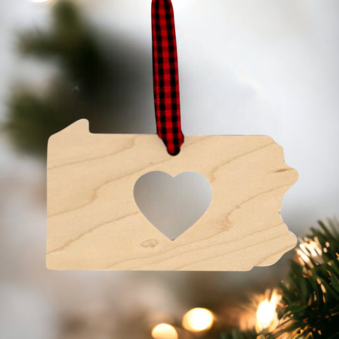 Pennsylvania Heart Ornament