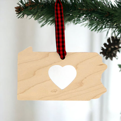 Pennsylvania Heart Ornament