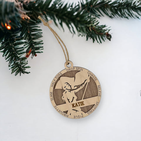 Add a personalized touch to your tree with our Color Guard Ornament! Celebrate the artistry and precision of color guard with this unique and festive keepsake. Elevate your holiday decor with a touch of personalized cheer. Order yours now for a season of marching to the beat of your own holiday style.