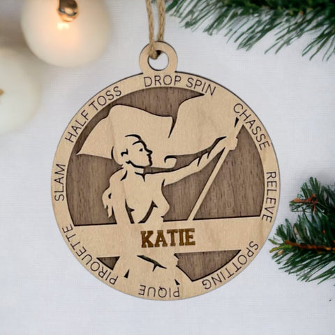 Add a personalized touch to your tree with our Color Guard Ornament! Celebrate the artistry and precision of color guard with this unique and festive keepsake. Elevate your holiday decor with a touch of personalized cheer. Order yours now for a season of marching to the beat of your own holiday style.