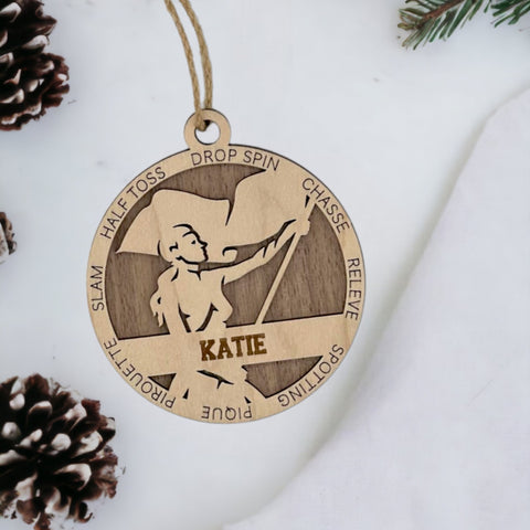 Add a personalized touch to your tree with our Color Guard Ornament! Celebrate the artistry and precision of color guard with this unique and festive keepsake. Elevate your holiday decor with a touch of personalized cheer. Order yours now for a season of marching to the beat of your own holiday style.