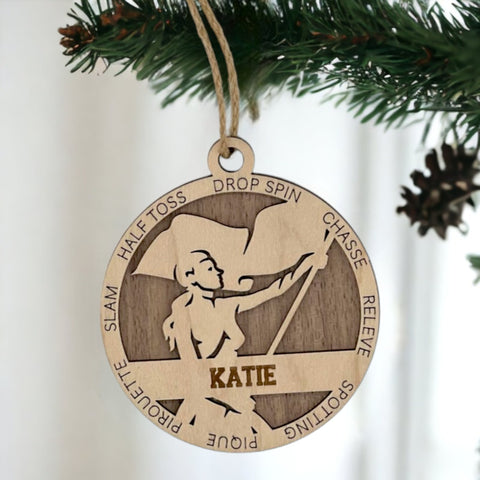 Add a personalized touch to your tree with our Color Guard Ornament! Celebrate the artistry and precision of color guard with this unique and festive keepsake. Elevate your holiday decor with a touch of personalized cheer. Order yours now for a season of marching to the beat of your own holiday style.