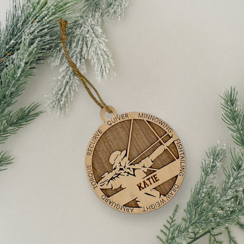 Hit the bullseye of holiday cheer with our Personalized Female Archer Ornament! Crafted for archery enthusiasts, this custom keepsake adds a personal touch to your tree. Celebrate the precision and strength of your archer with this spirited ornament. Customize now for a striking touch in holiday decor – order your Personalized Female Archer Ornament today!