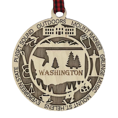 Unveil the beauty of the Evergreen State! Introducing the Washington Highlights Ornament—a miniature marvel capturing the essence of the Pacific Northwest. Elevate your holiday decor with a touch of Washington's wonders!