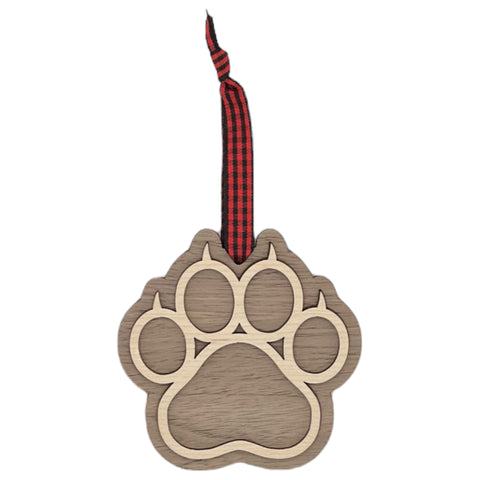 Sweet and Personalized Cat Paw Ornament - Adorn your tree with this delightful ornament featuring a cute cat paw print. Customize it with your cat's name for a unique touch, celebrating the feline charm that brightens your holiday season