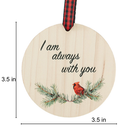 Beautiful red cardinal memorial ornament, symbolizing a loved one's presence. A poignant tribute adorned with a red bird, capturing the spirit and memory of a cherished individual, bringing comfort and warmth during the holiday season.