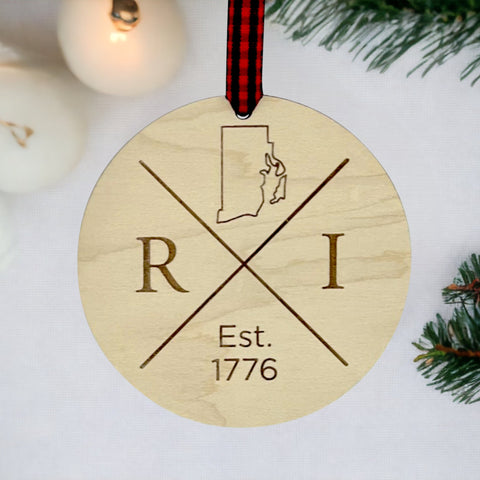 Rhode Island Established Ornament