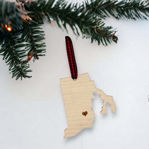 Rhode Island Custom Home Town Ornament