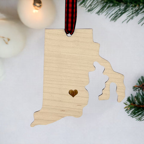 Rhode Island Custom Home Town Ornament