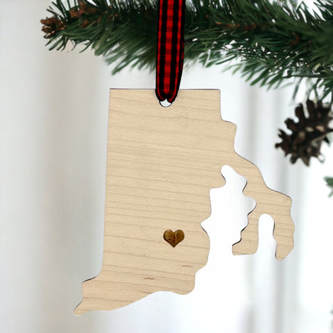 Rhode Island Custom Home Town Ornament