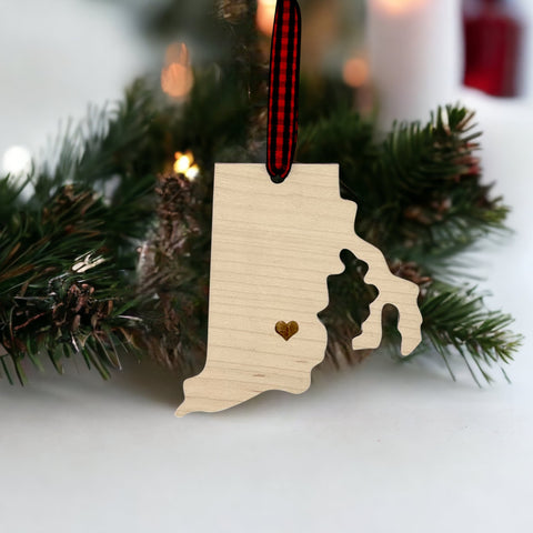 Rhode Island Custom Home Town Ornament