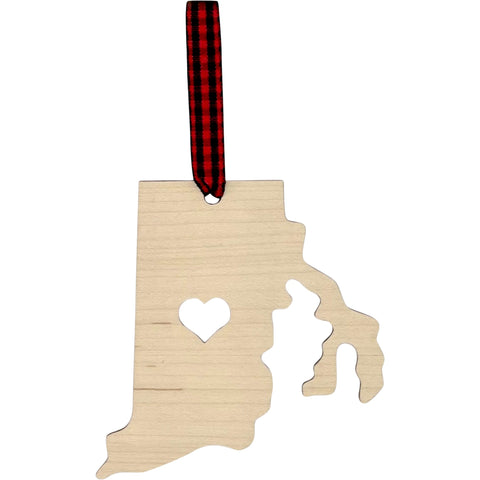 Rhode Island Heart Ornament