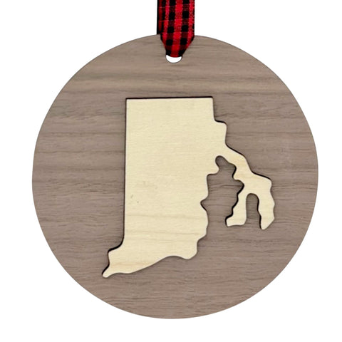 Rhode Island Raised Ornament