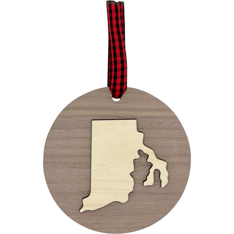 Rhode Island Raised Ornament