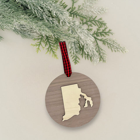 Rhode Island Raised Ornament