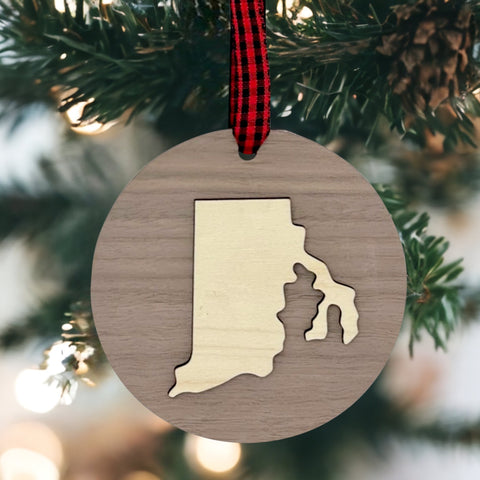 Rhode Island Raised Ornament