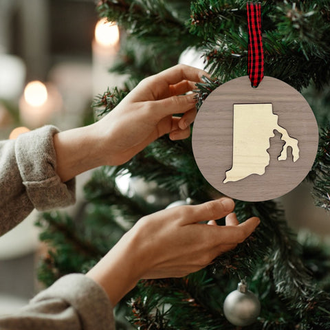 Rhode Island Raised Ornament