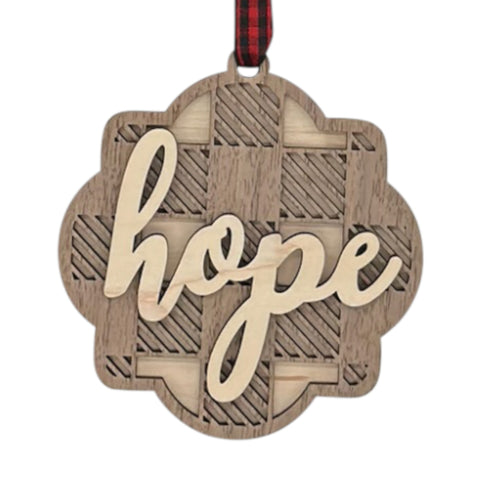 Rustic Hope Christmas Ornament