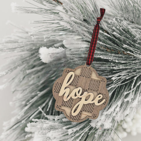 Rustic Hope Christmas Ornament