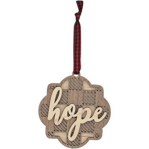 Rustic Hope Christmas Ornament