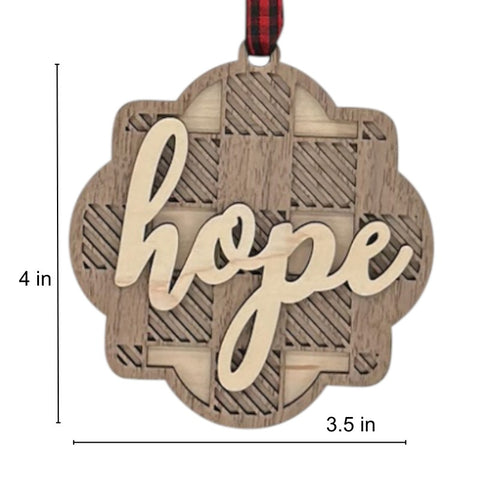 Rustic Hope Christmas Ornament