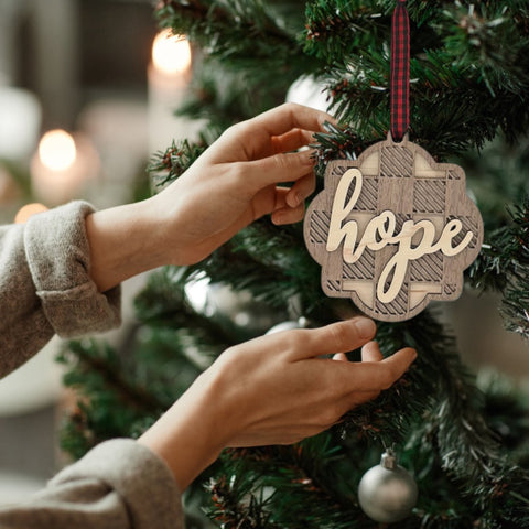 Rustic Hope Christmas Ornament