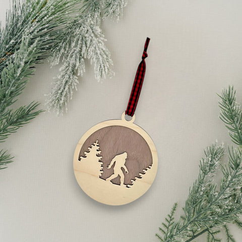 Sasquatch Wooden Ornament