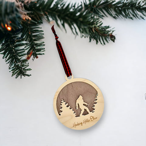 Sasquatch Wooden Ornament