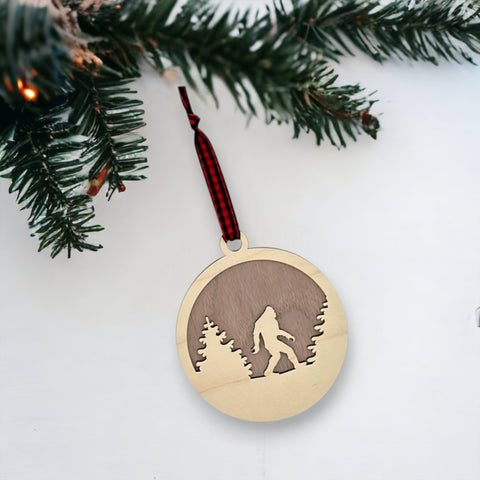 Sasquatch Wooden Ornament