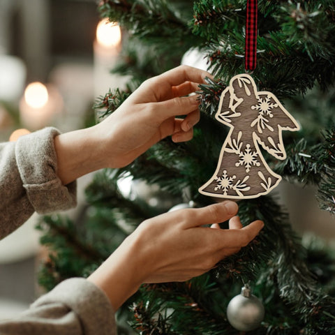 Serene Praying Angel Ornament