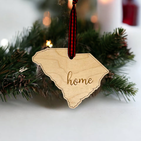 South Carolina Home Script Ornament