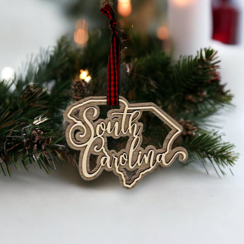 South Carolina Double Layer Ornament