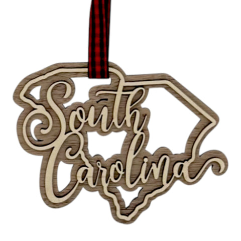 South Carolina Double Layer Ornament