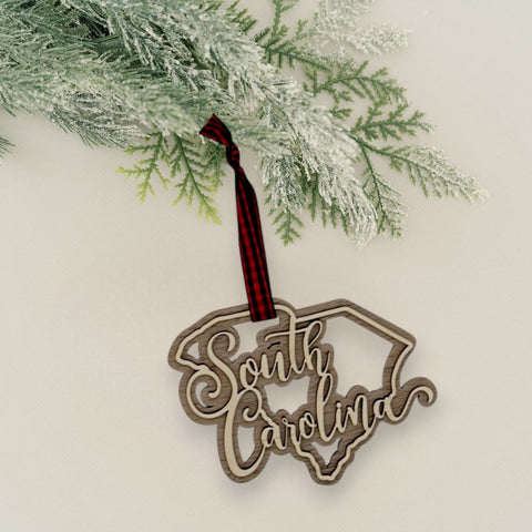 South Carolina Double Layer Ornament