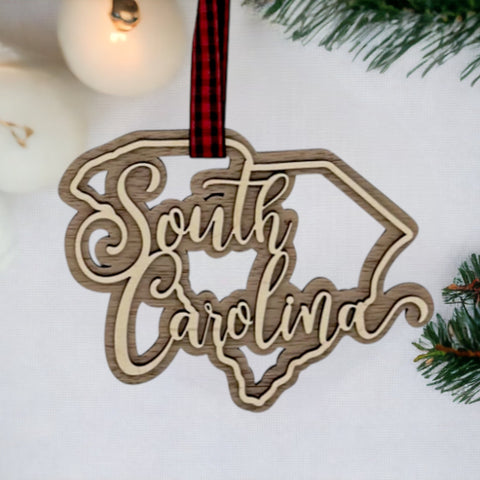 South Carolina Double Layer Ornament