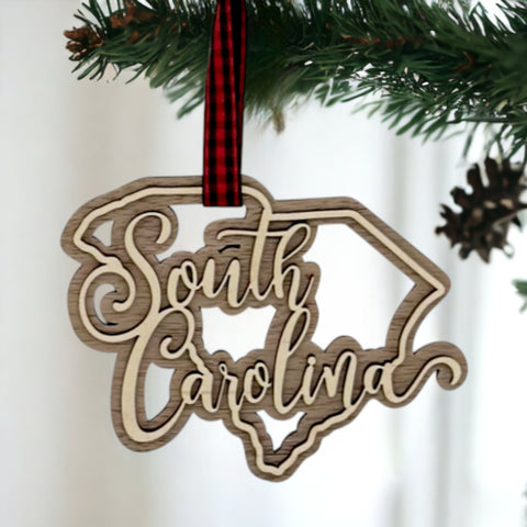 South Carolina Double Layer Ornament