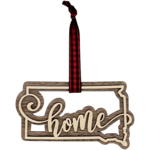 South Dakota Home Double Layer Ornament