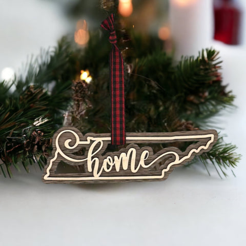 Tennessee Home Double Layer Ornament