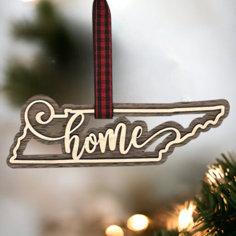 Tennessee Home Double Layer Ornament