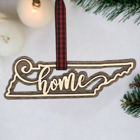 Tennessee Home Double Layer Ornament