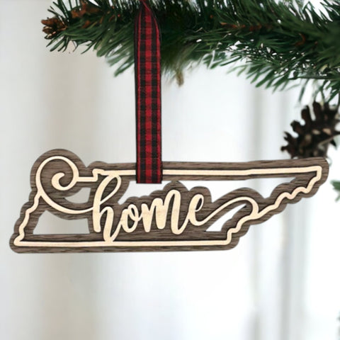 Tennessee Home Double Layer Ornament