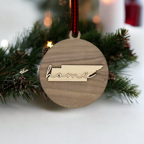 Tennessee Home Cursive Ornament