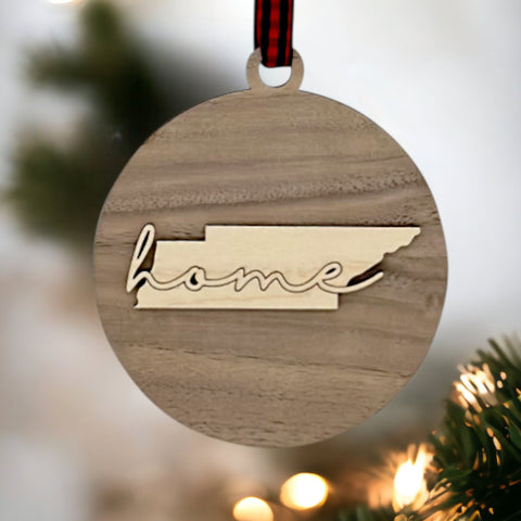 Tennessee Home Cursive Ornament