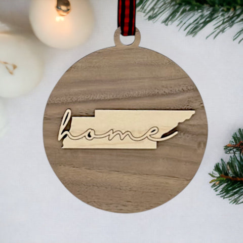 Tennessee Home Cursive Ornament